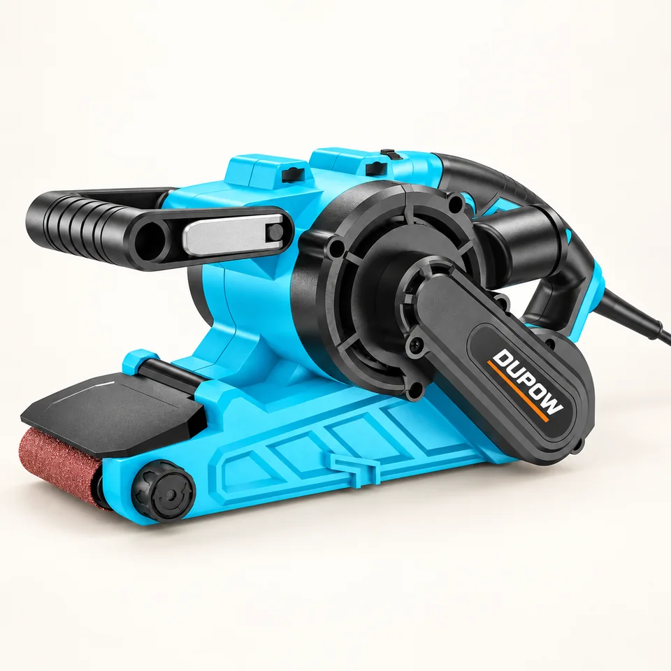 1150W Variable-Speed 76 × 533 mm Belt Sander — reviewed configuration