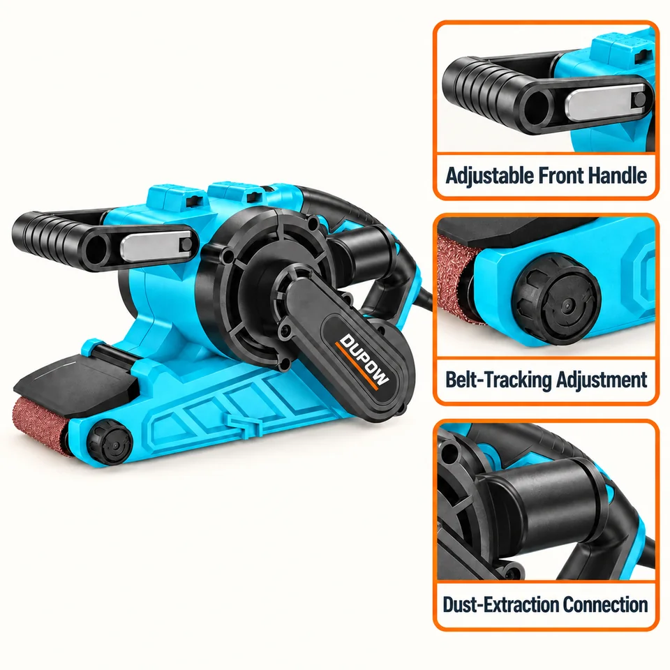 1150W Variable-Speed 76 × 533 mm Belt Sander — Feature details