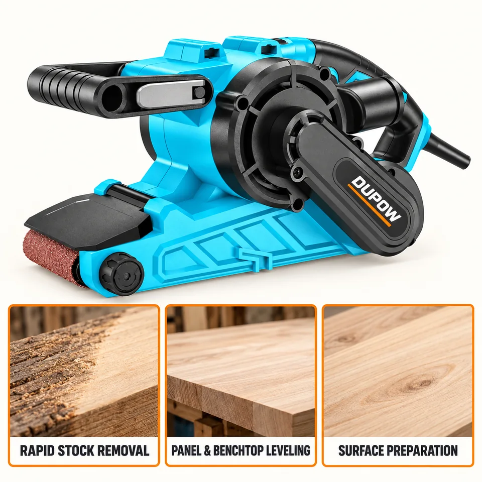 1150W Variable-Speed 76 × 533 mm Belt Sander — Application reference