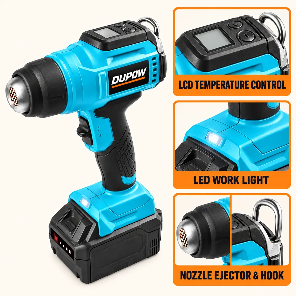 20V Max LCD Cordless Heat Gun — Feature details