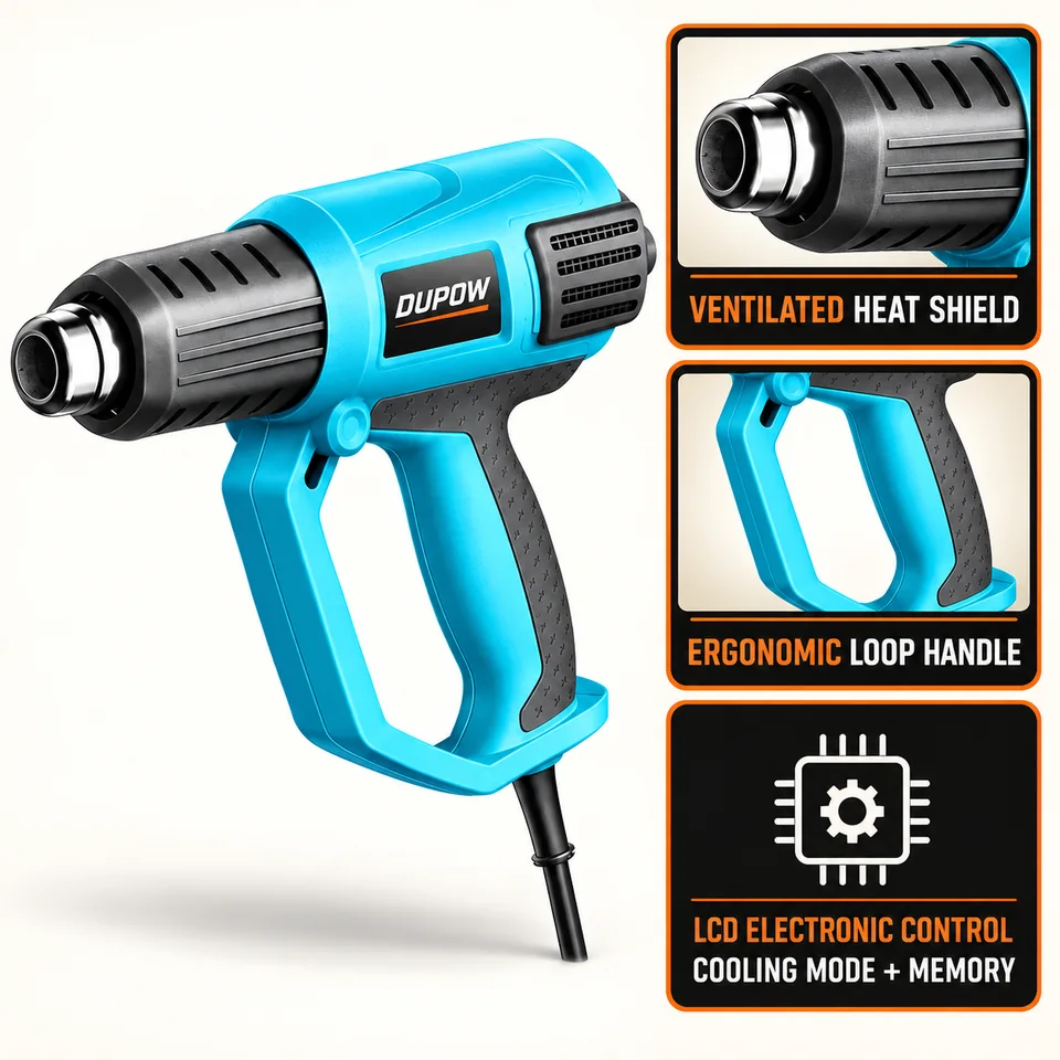 2000W LCD Variable-Temperature Heat Gun — Feature details