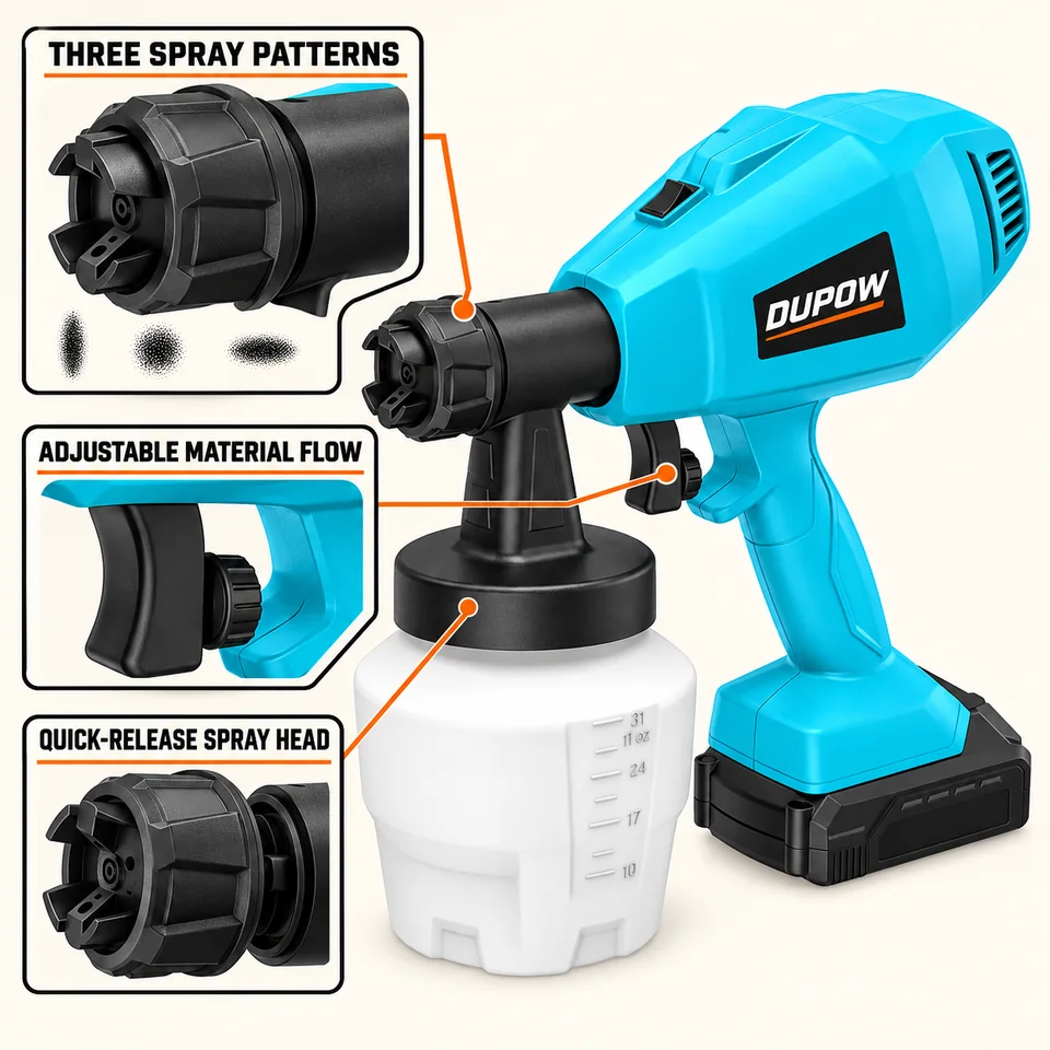 20V Max 900 ml Cordless Paint Sprayer — Feature details