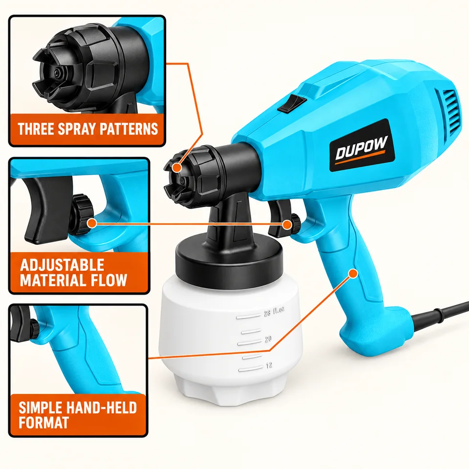 400W 800 ml Electric Paint Sprayer — Feature details